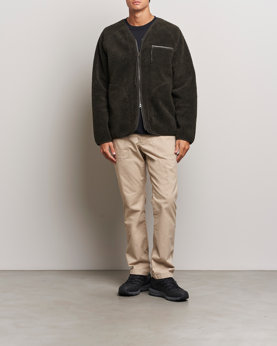 Herre | Gensere | Peak Performance | Heavy Pile Oversized Cardigan Olive Extreme