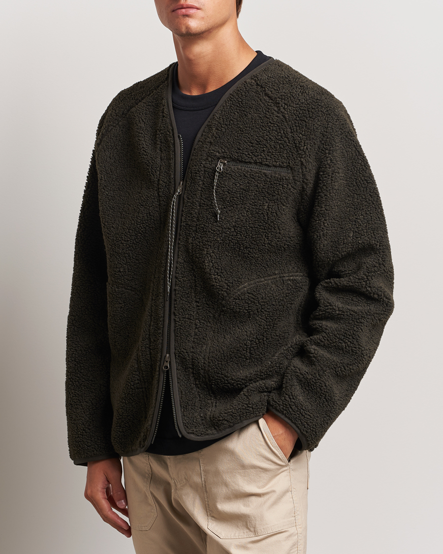 Herre | Gensere | Peak Performance | Heavy Pile Oversized Cardigan Olive Extreme