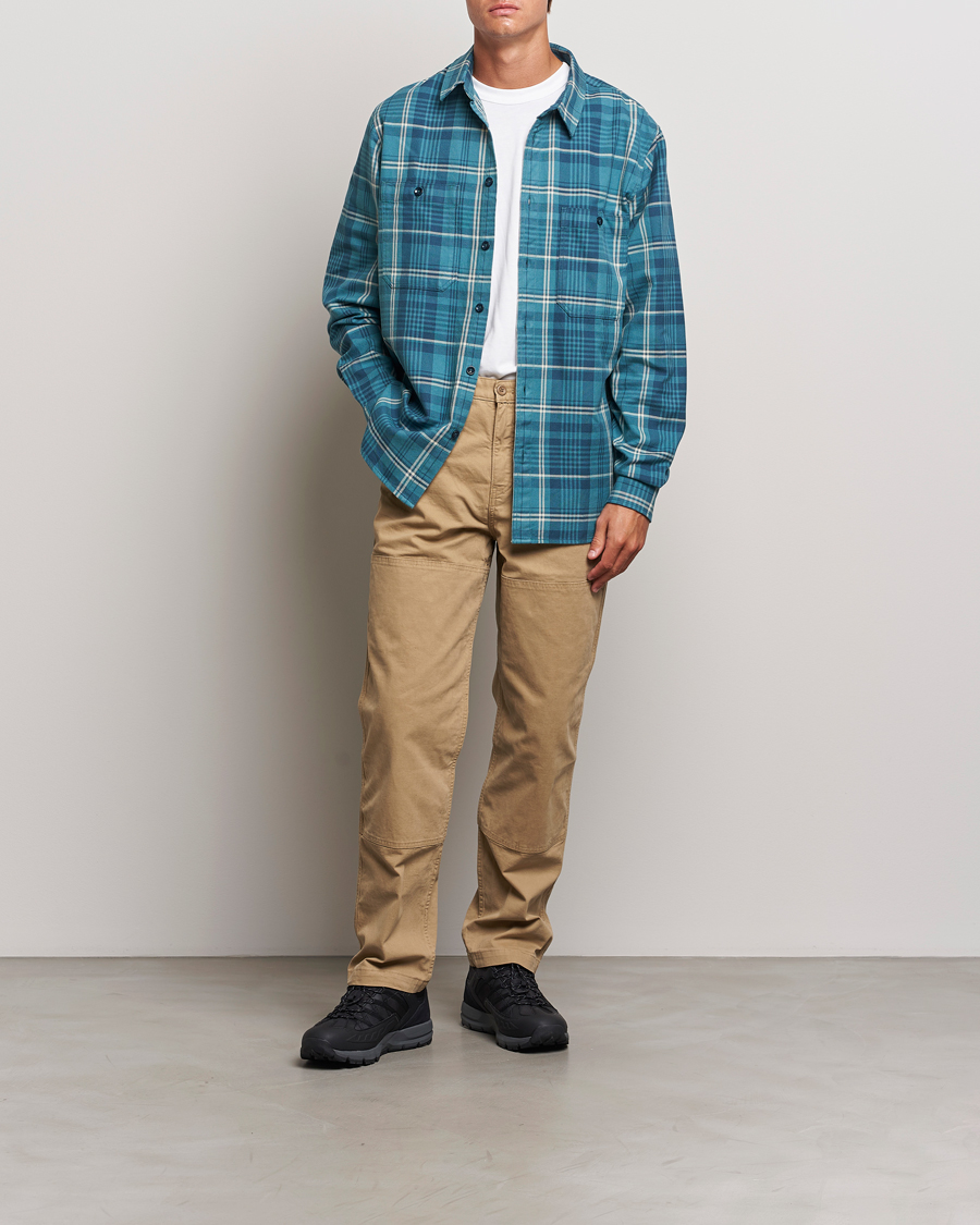 Herre | Skjorter | Peak Performance | Heavy Flannel Cotton Shirt Checked Blue