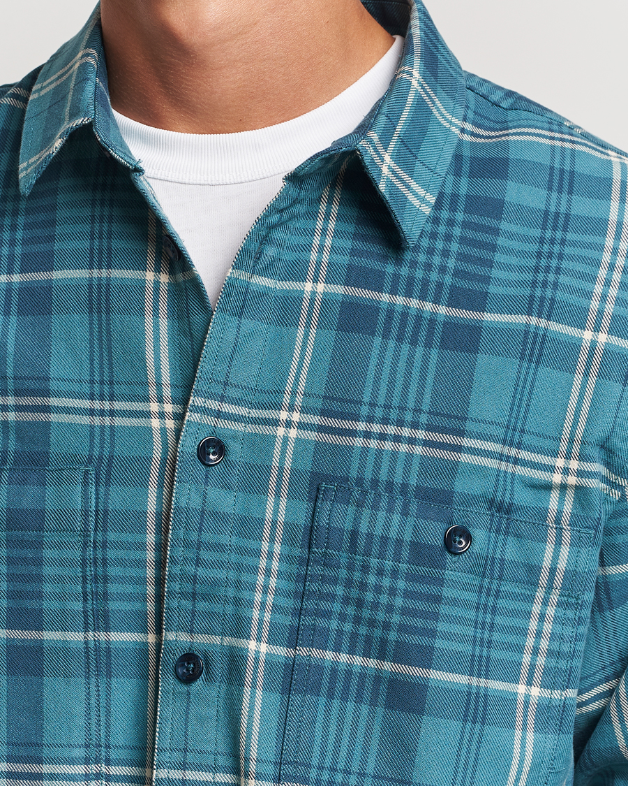 Herre | Skjorter | Peak Performance | Heavy Flannel Cotton Shirt Checked Blue