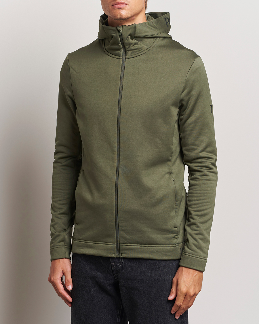 Herre | Gensere | Peak Performance | Rider Tech Zip Hood Pine Needle