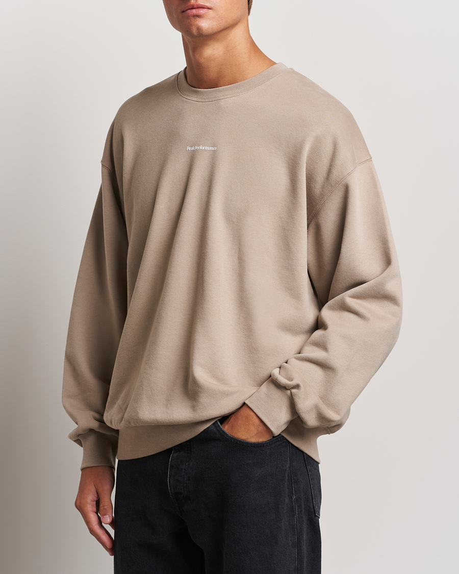 Herre | Gensere | Peak Performance | Original Terry Crew Sweatshirt Avid Beige