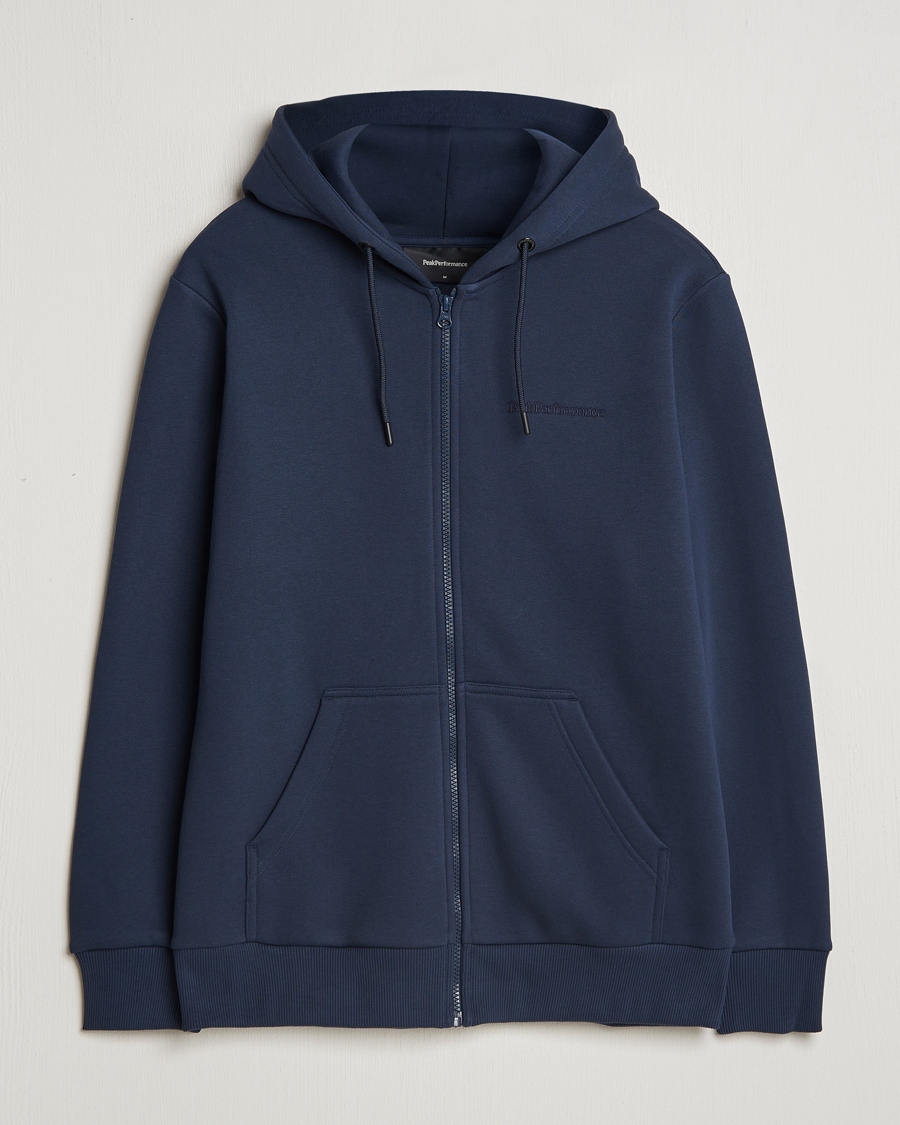Herre | Gensere | Peak Performance | Original Full Zip Hoodie Blue Shadow
