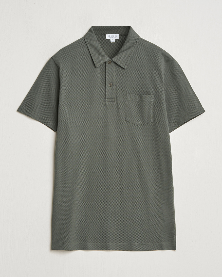 Herre | Pikéer | Sunspel | Riviera Polo Shirt Drill Green