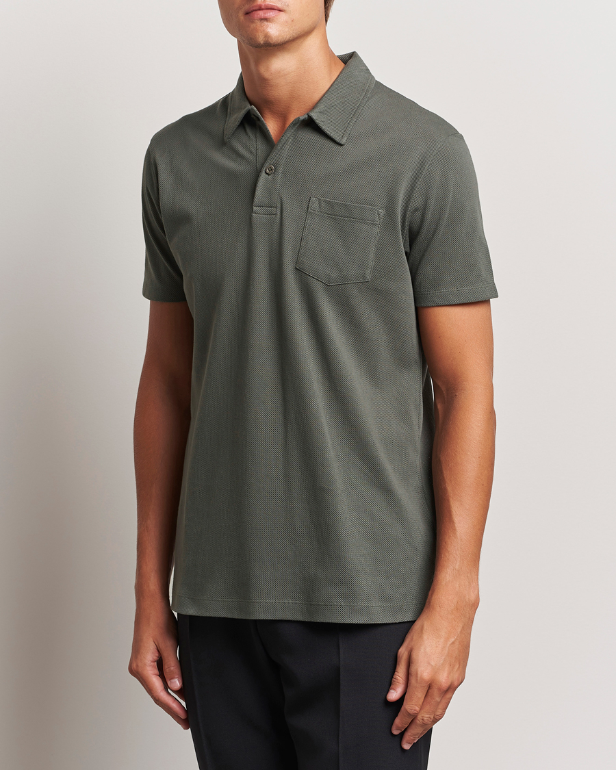 Herre | Pikéer | Sunspel | Riviera Polo Shirt Drill Green
