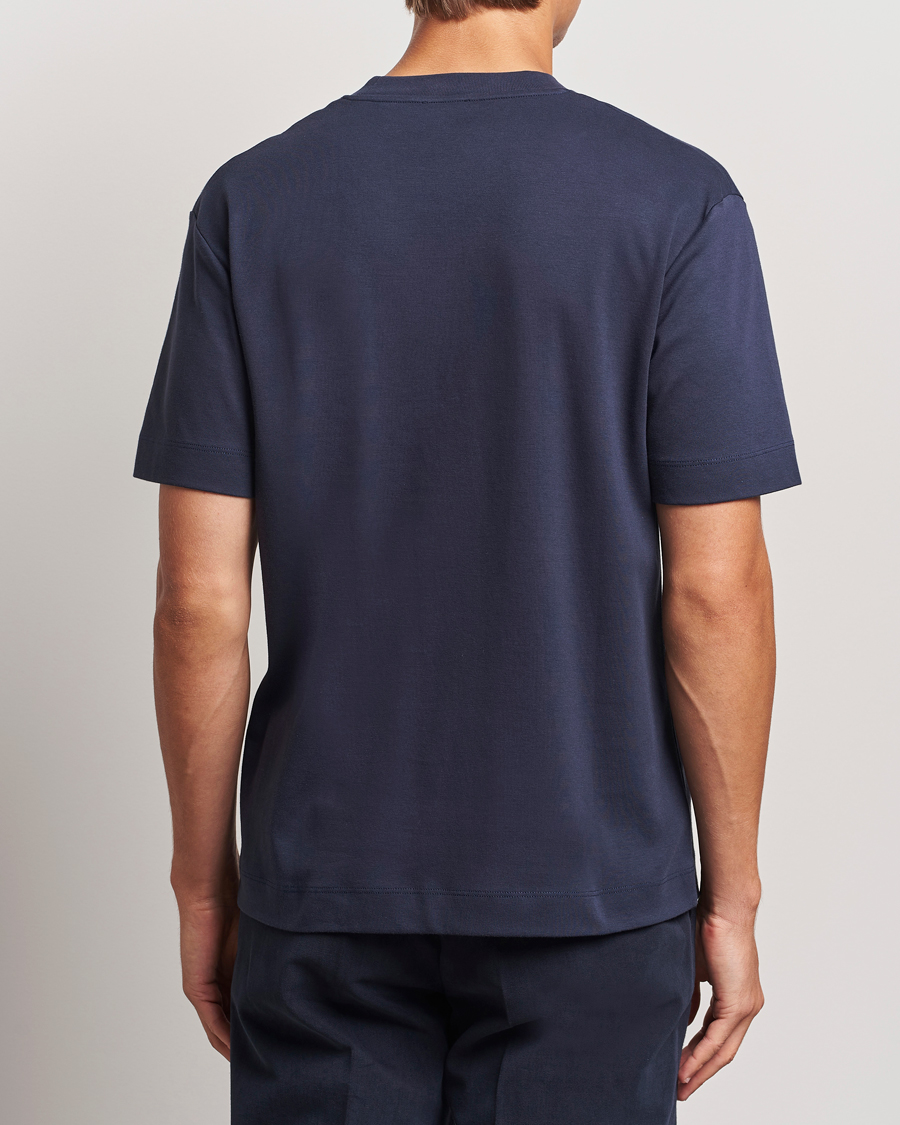 Herre | T-Shirts | Sunspel | Heavy Weight Supima Cotton T-Shirt Navy