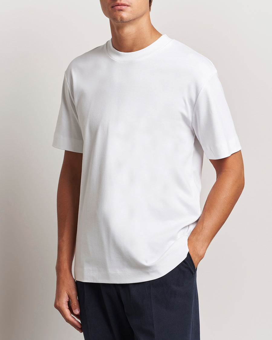 Herre | T-Shirts | Sunspel | Heavy Weight Supima Cotton T-Shirt White