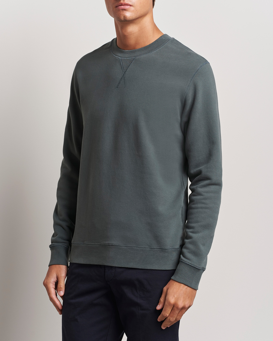Herre | Gensere | Sunspel | Loopback Sweatshirt Drill Green