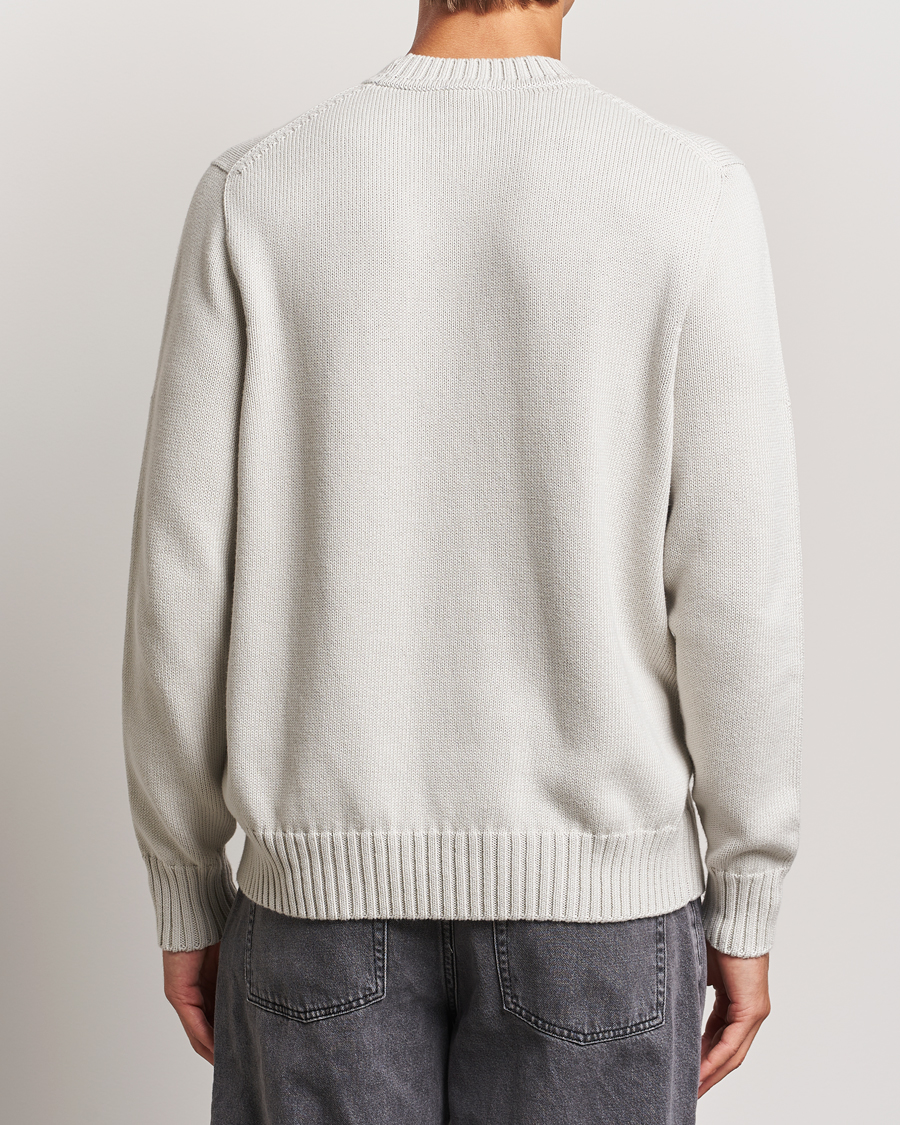 Herre | Gensere | Sunspel | Mid Weight Cotton Crew Putty