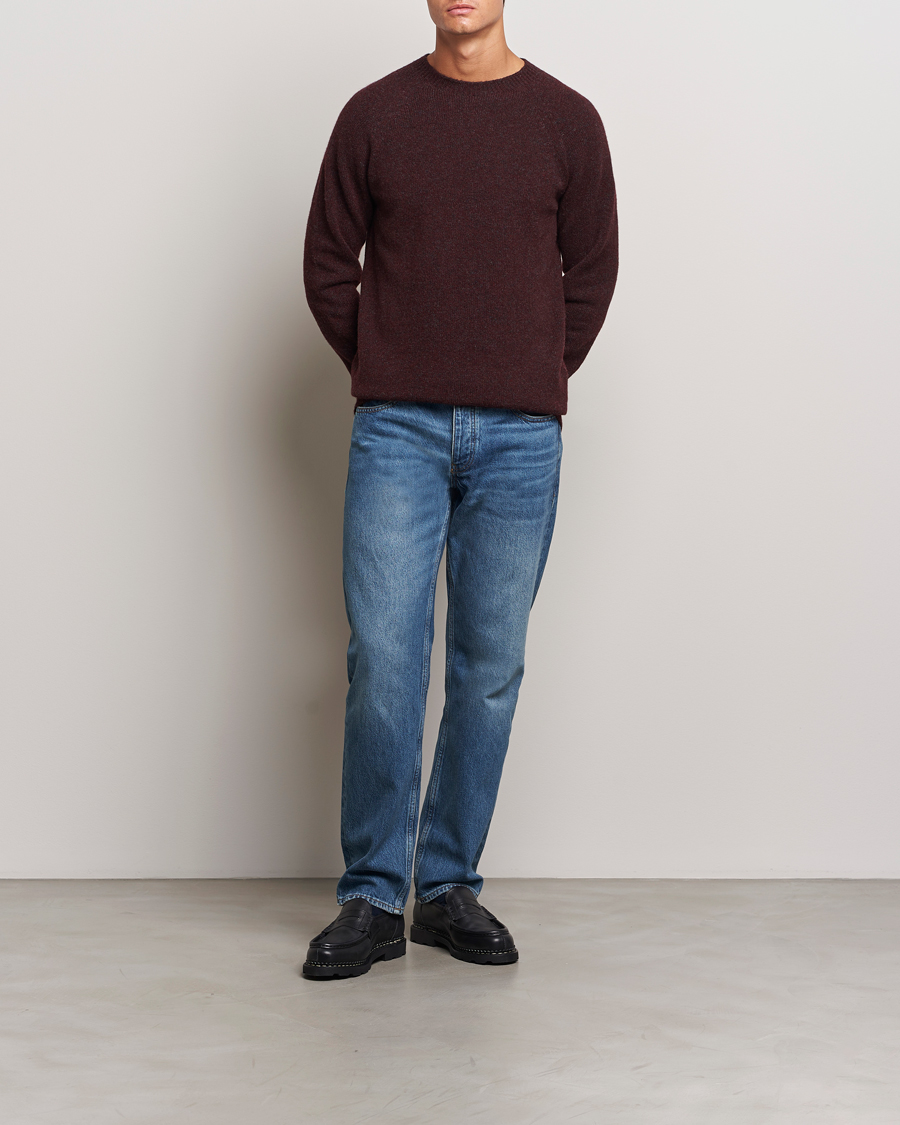 Herre | Gensere | Sunspel | Lambswool Crewneck Port Twist