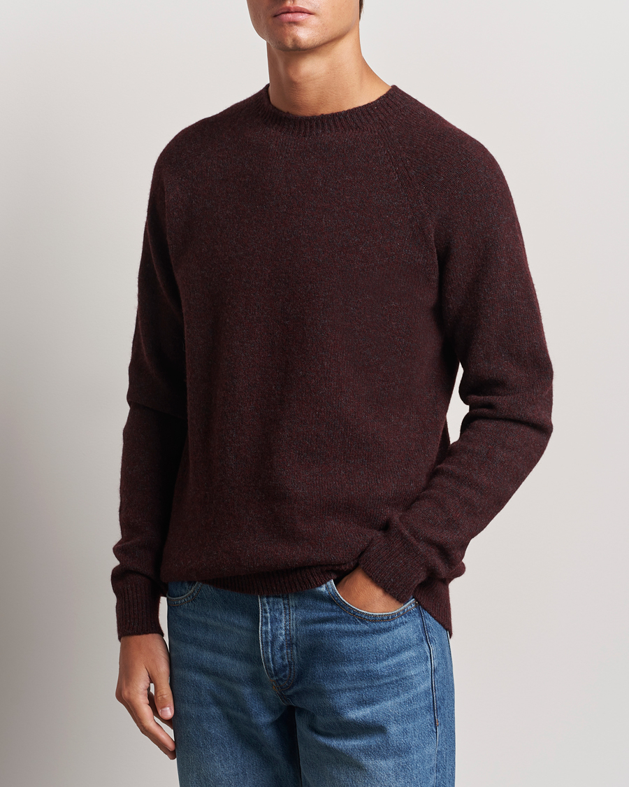 Herre | Gensere | Sunspel | Lambswool Crewneck Port Twist