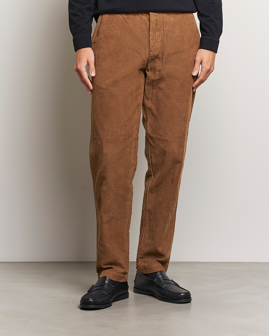 Herre | Bukser | Sunspel | Corduroy Chore Trousers Sandstone