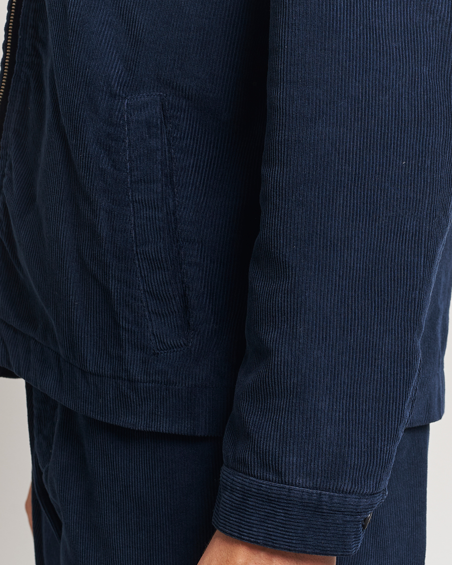 Herre | Jakker | Sunspel | Corduroy Harrington Jacket Navy
