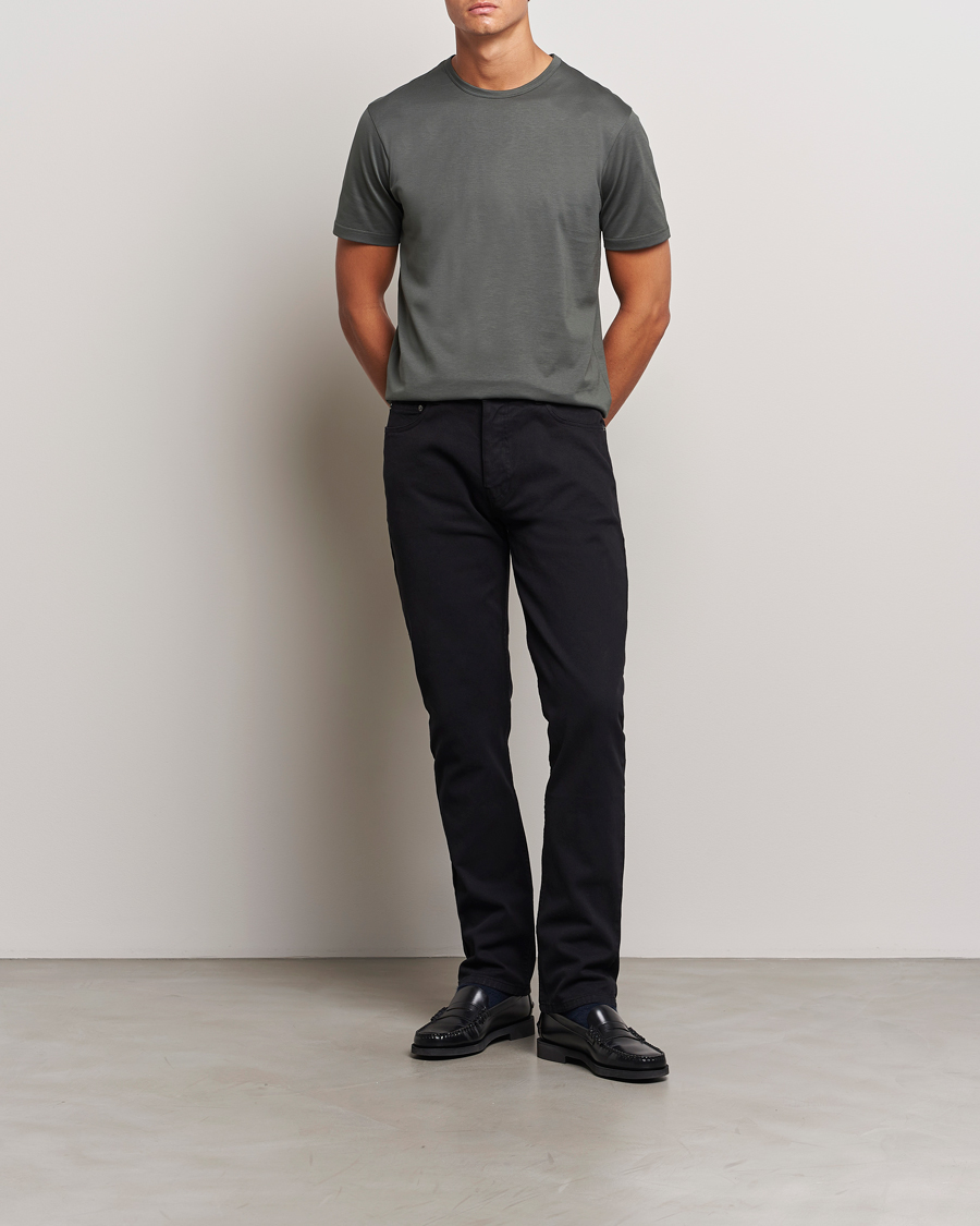 Herre | Bukser | Sunspel | Five Pocket Cotton Twill Trousers Black