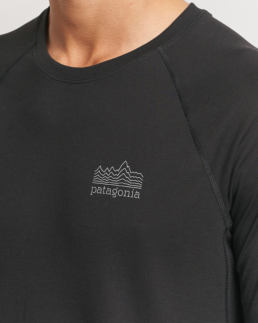 Herre | T-Shirts | Patagonia | Long Sleeve Cap Cool Trail Graphic Shirt Black