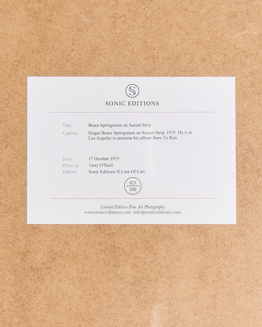 Herre | Bilder | Sonic Editions | Framed Bruce Springsteen on Sunset Strip
