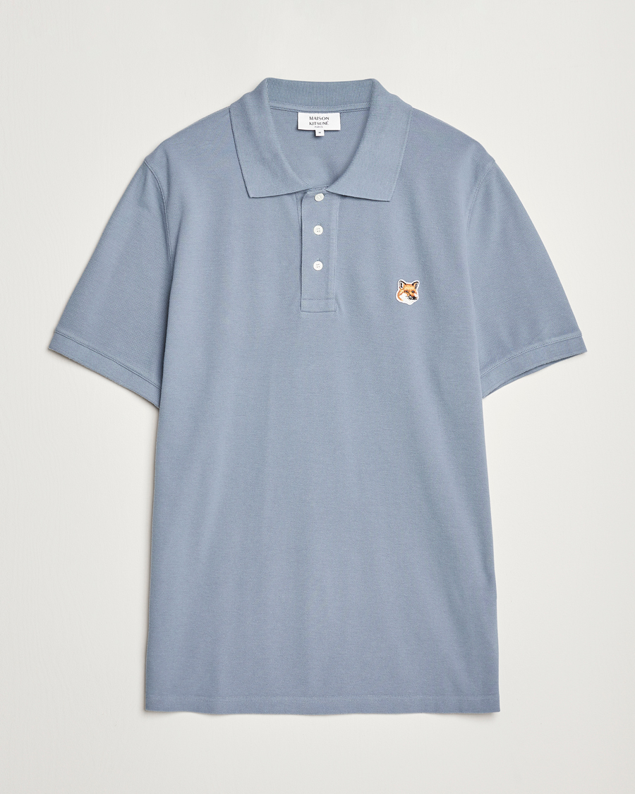 Herre | Pikéer | Maison Kitsuné | Fox Head Polo Moonlight Blue