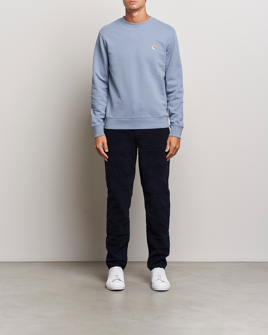 Herre | Gensere | Maison Kitsuné | Fox Head Sweatshirt Moonlight Blue