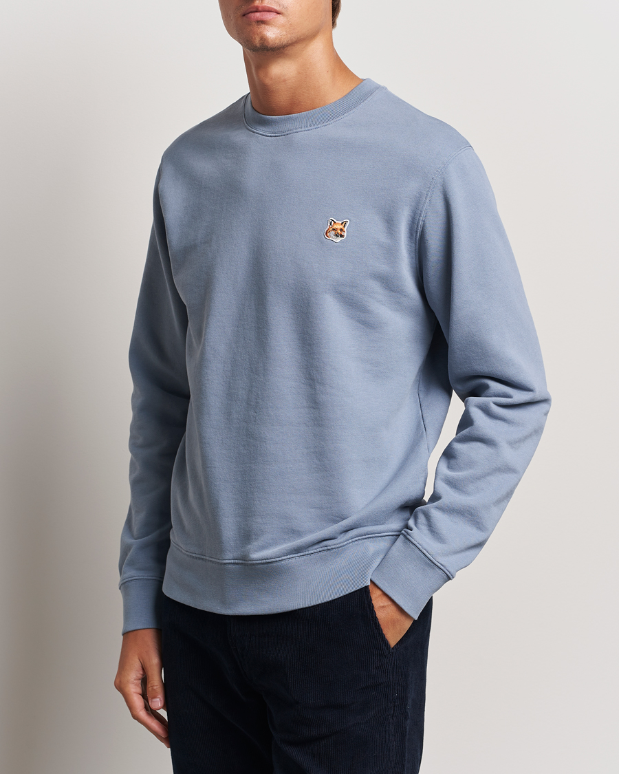 Herre | Gensere | Maison Kitsuné | Fox Head Sweatshirt Moonlight Blue