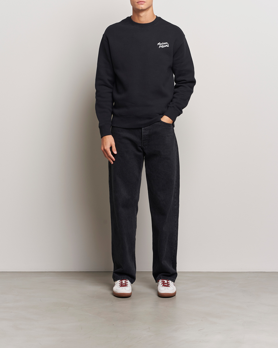 Herre | Gensere | Maison Kitsuné | Mini Handwriting Sweatshirt Black