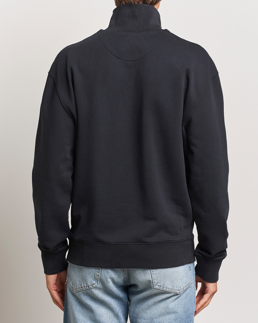 Herre | Gensere | Maison Kitsuné | Fox Head Half Zip Sweatshirt Black