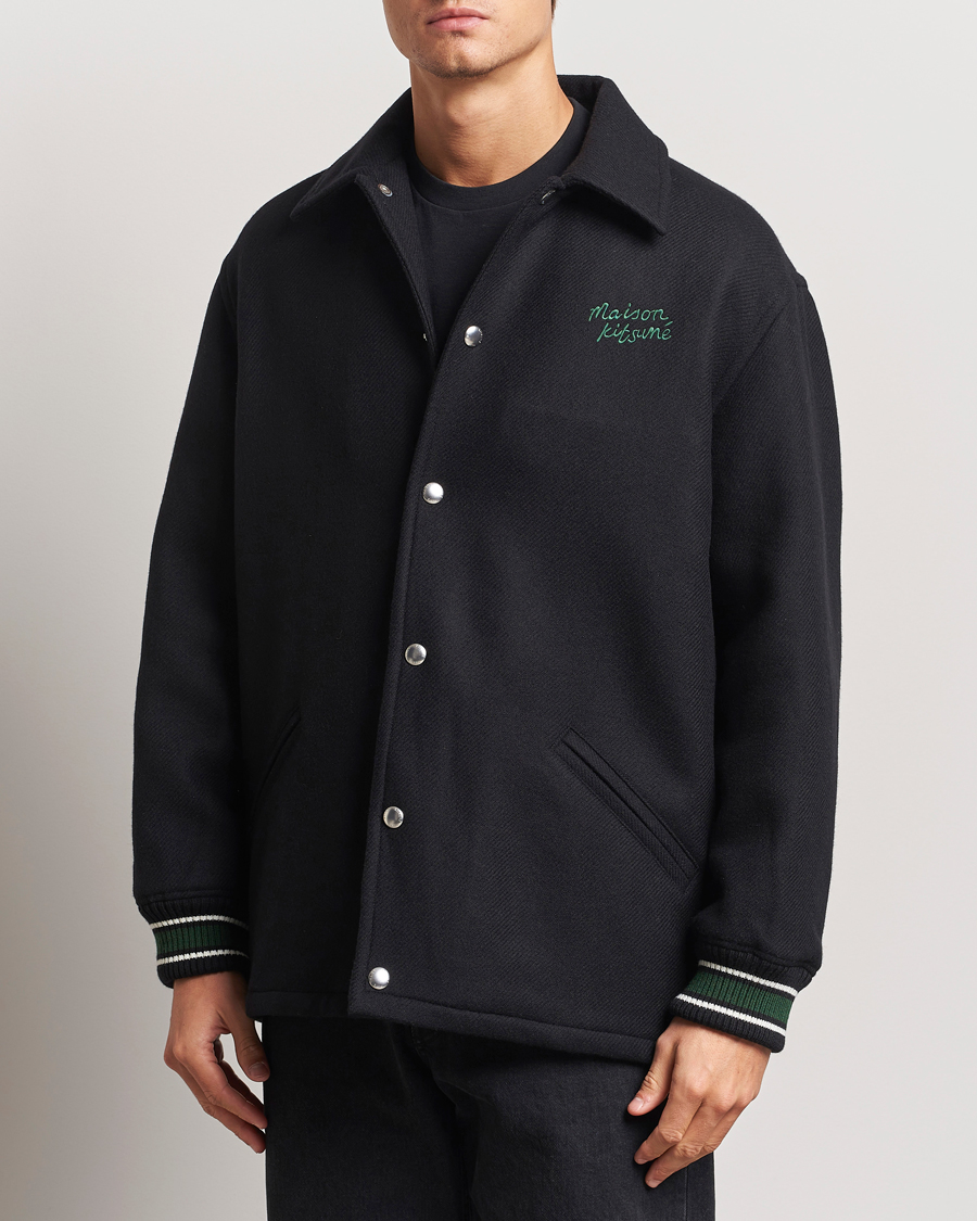 Herre | Jakker | Maison Kitsuné | Varsity Jacket Black