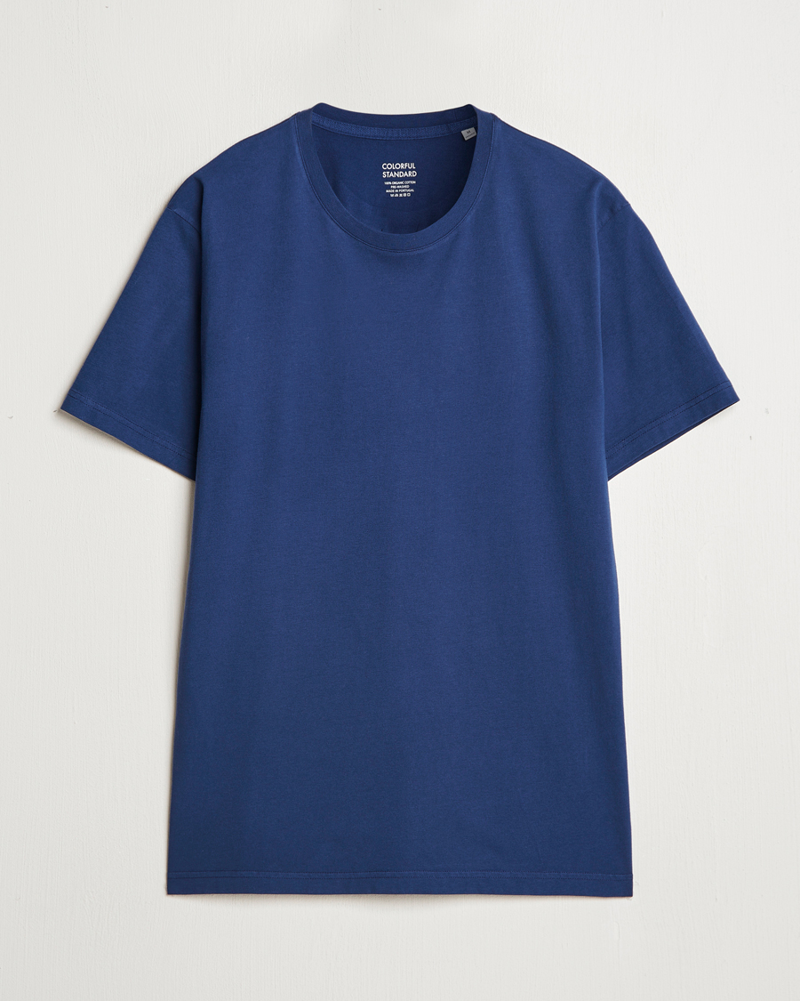 Herre | T-Shirts | Colorful Standard | Classic Organic T-Shirt Marine Blue