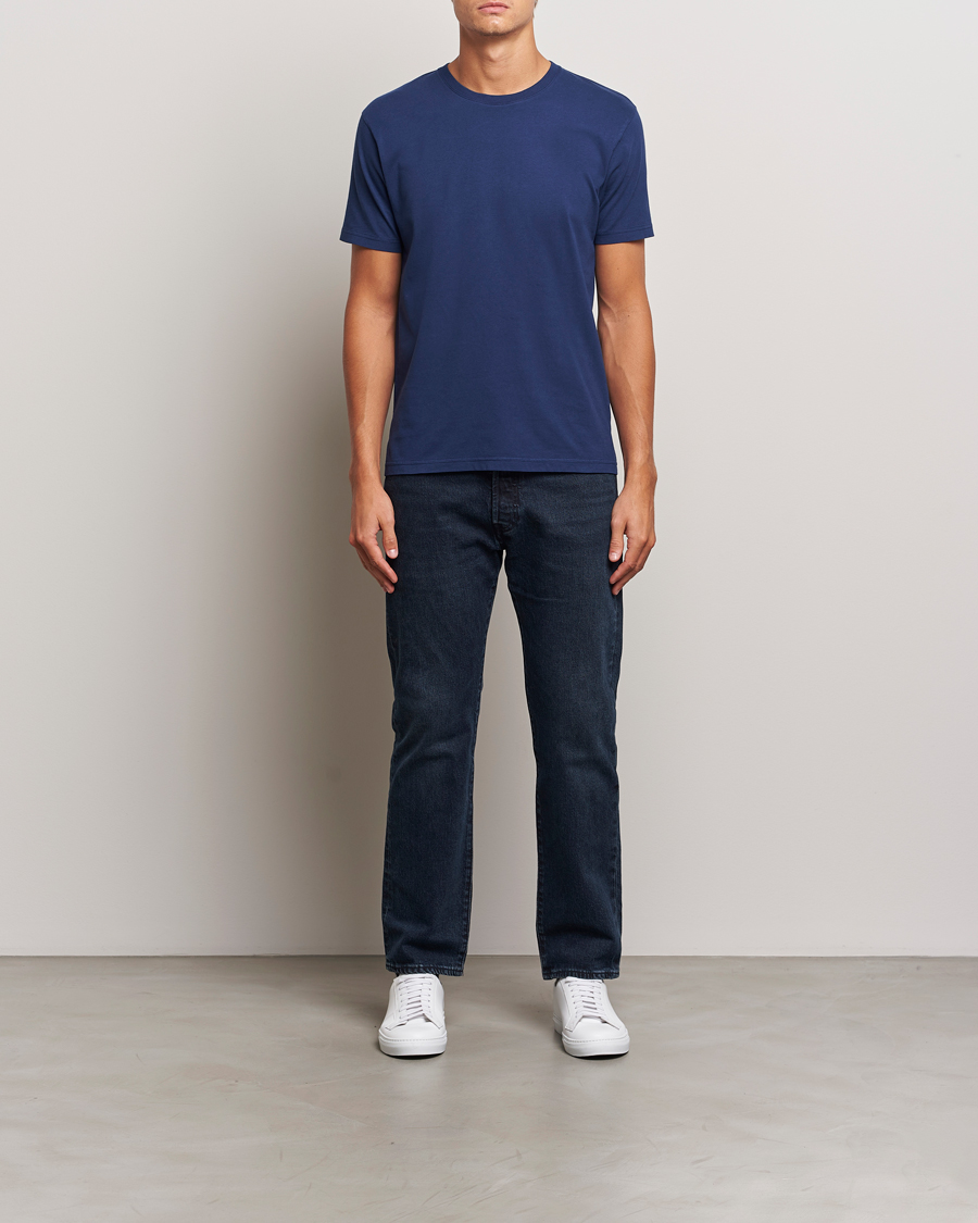 Herre | T-Shirts | Colorful Standard | Classic Organic T-Shirt Marine Blue