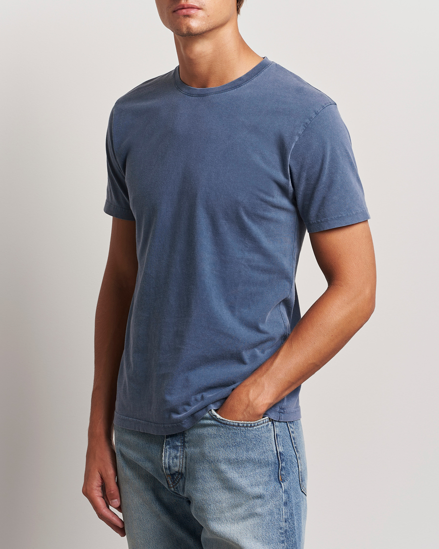 Herre | T-Shirts | Colorful Standard | Classic Organic T-Shirt Neptune Blue