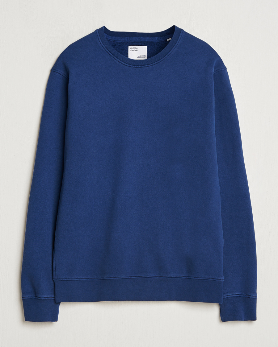 Herre | Gensere | Colorful Standard | Classic Organic Crew Neck Sweat Marine Blue