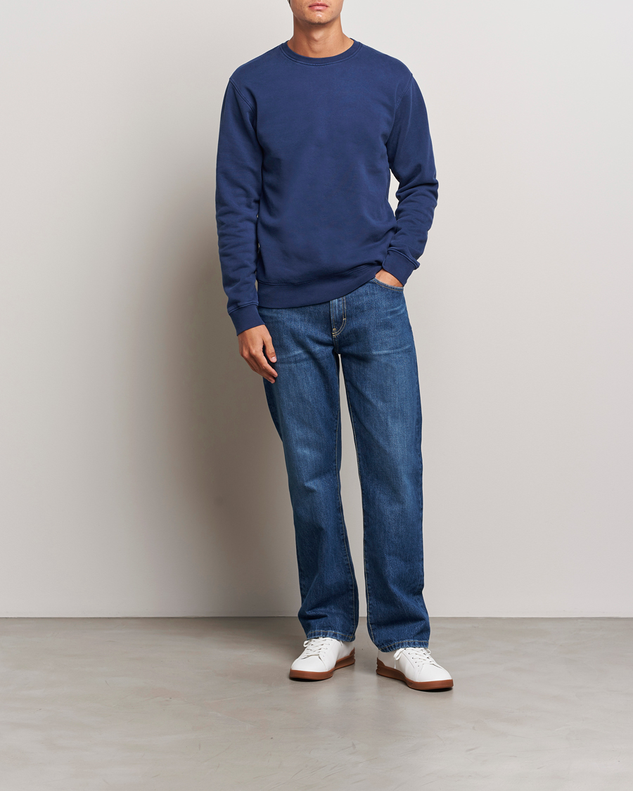 Herre | Gensere | Colorful Standard | Classic Organic Crew Neck Sweat Marine Blue