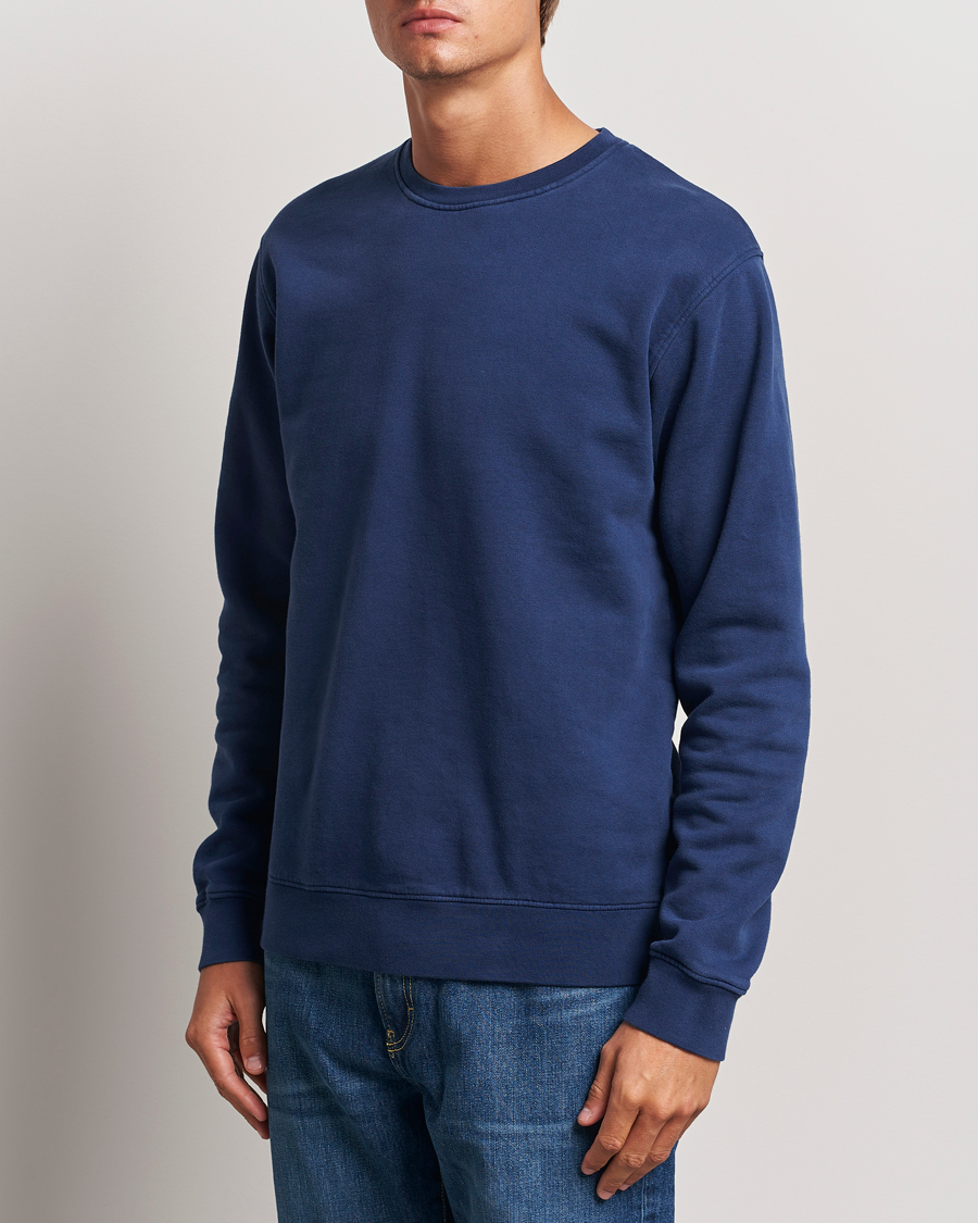 Herre | Gensere | Colorful Standard | Classic Organic Crew Neck Sweat Marine Blue