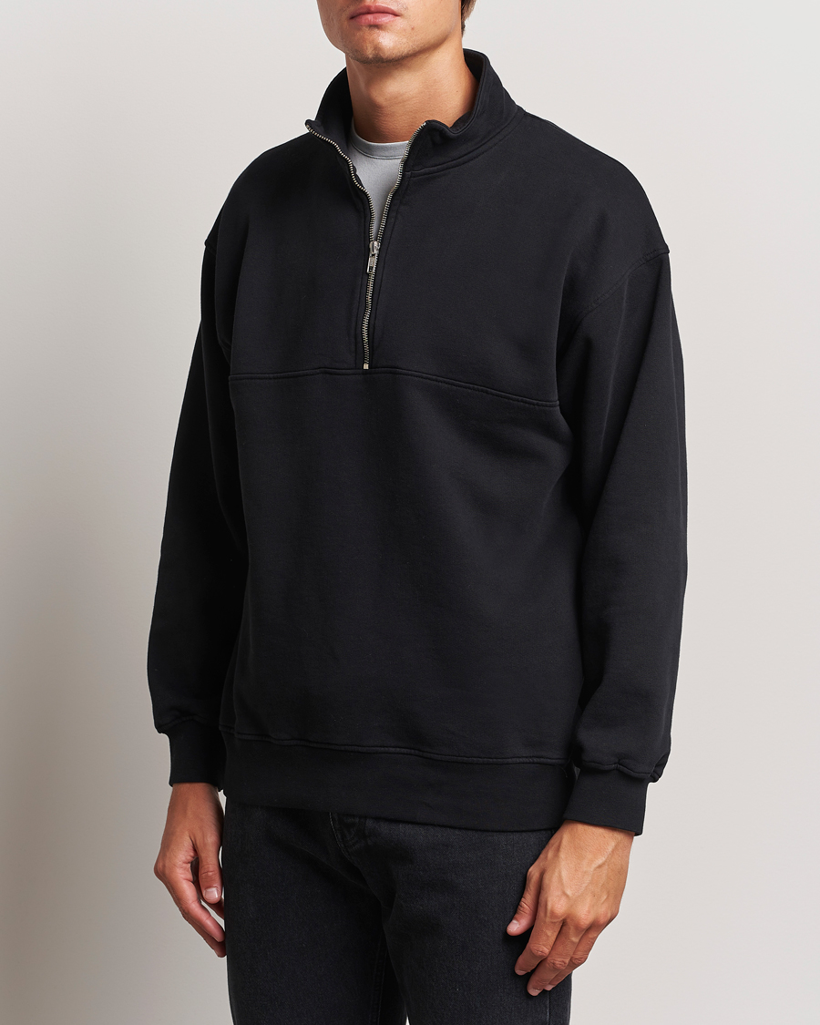 Herre | Gensere | Colorful Standard | Classic Organic Half-Zip Deep Black