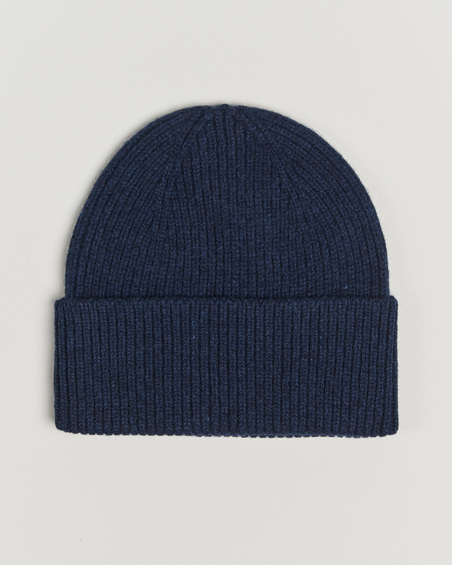 Herre | Luer | Colorful Standard | Merino Wool Beanie Marine Blue