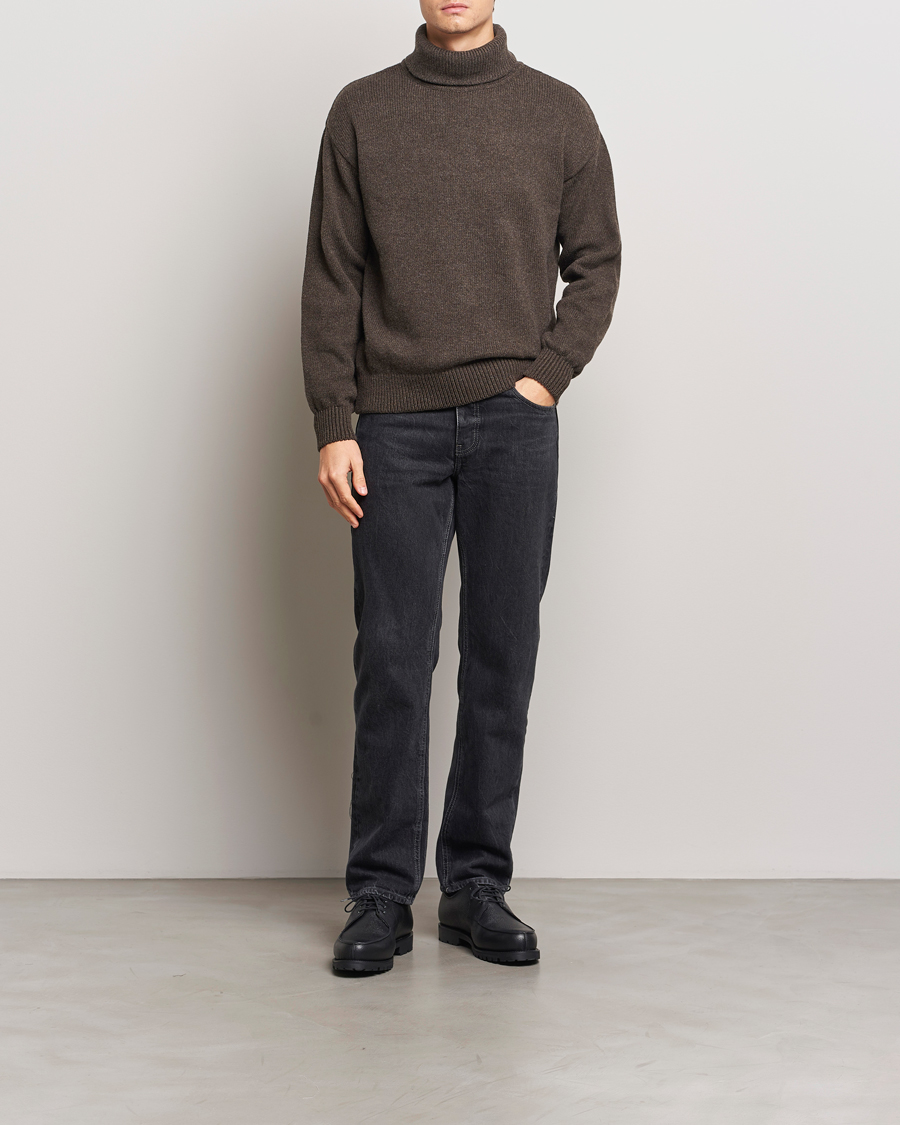 Herre | Gensere | Colorful Standard | Merino Wool Turtleneck Coffee Brown
