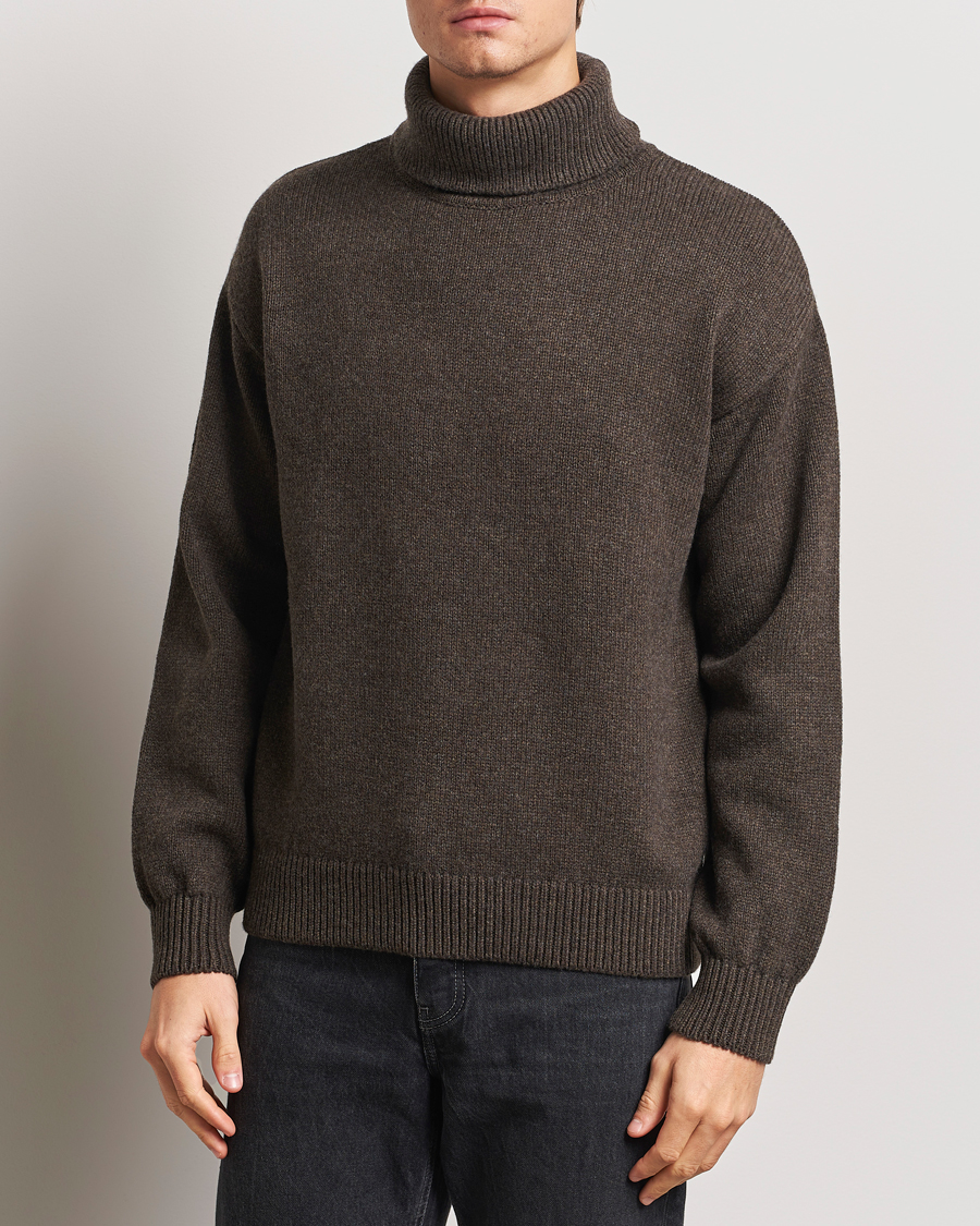 Herre | Gensere | Colorful Standard | Merino Wool Turtleneck Coffee Brown
