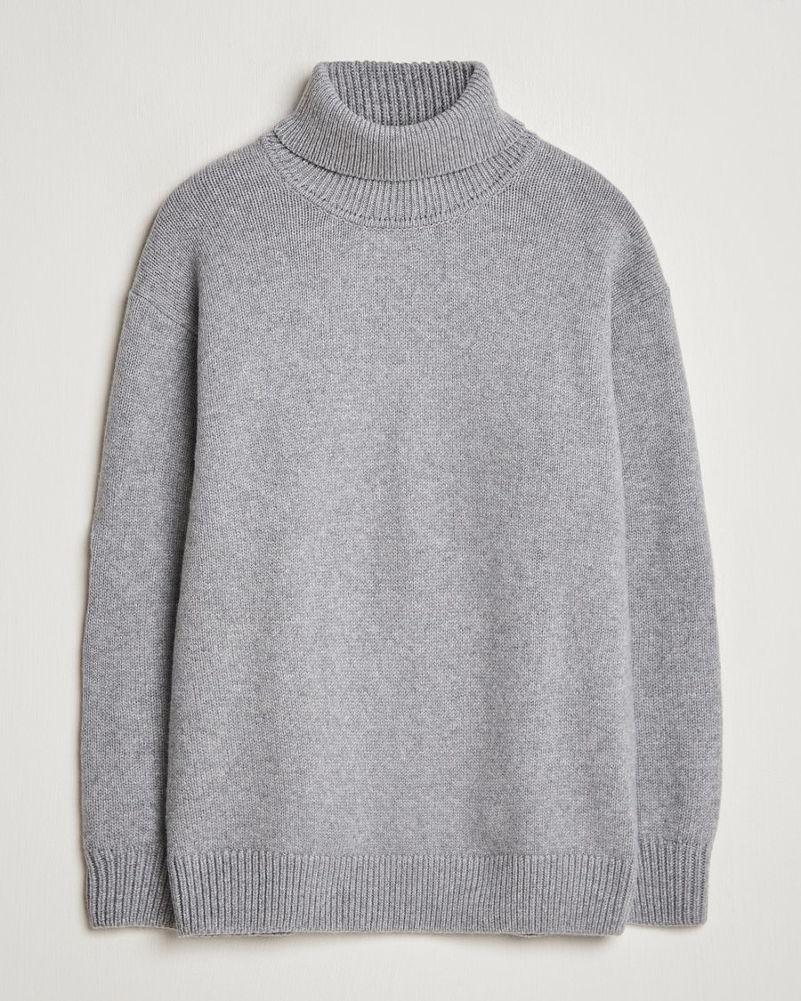Herre | Gensere | Colorful Standard | Merino Wool Turtleneck Heather Grey