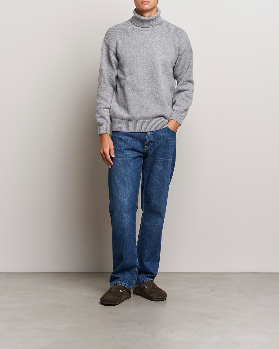 Herre | Gensere | Colorful Standard | Merino Wool Turtleneck Heather Grey