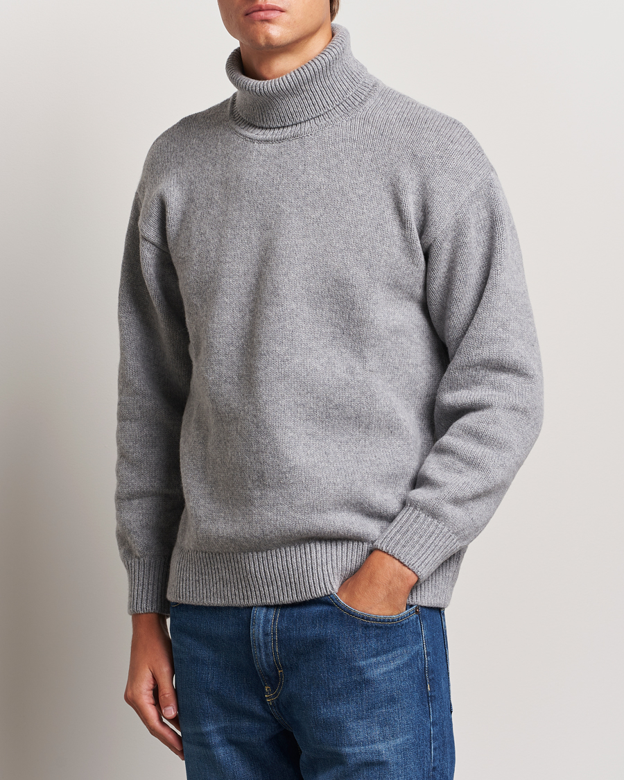 Herre | Gensere | Colorful Standard | Merino Wool Turtleneck Heather Grey