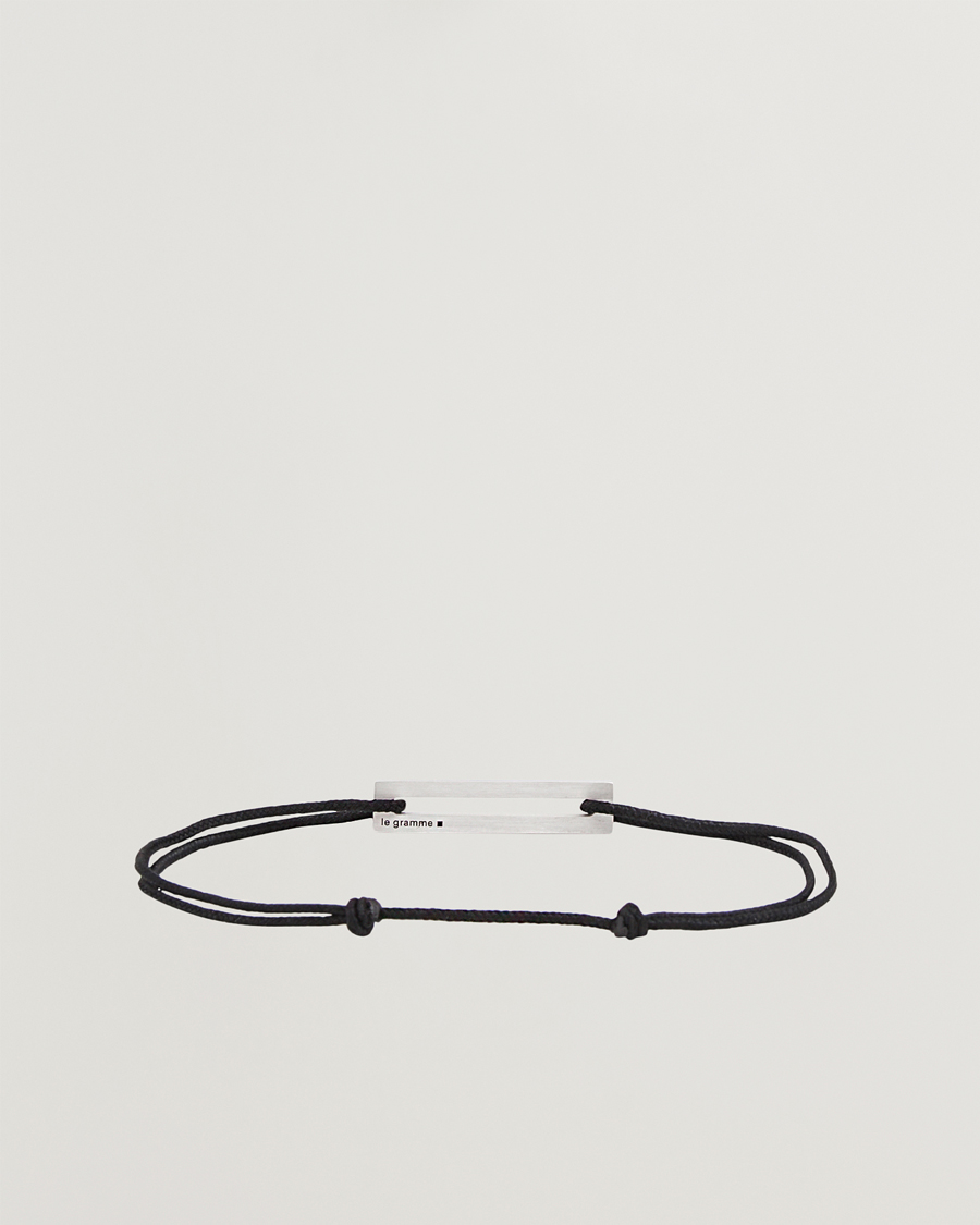 Herre | Smykker | LE GRAMME | Lacquered Cord Bracelet Black