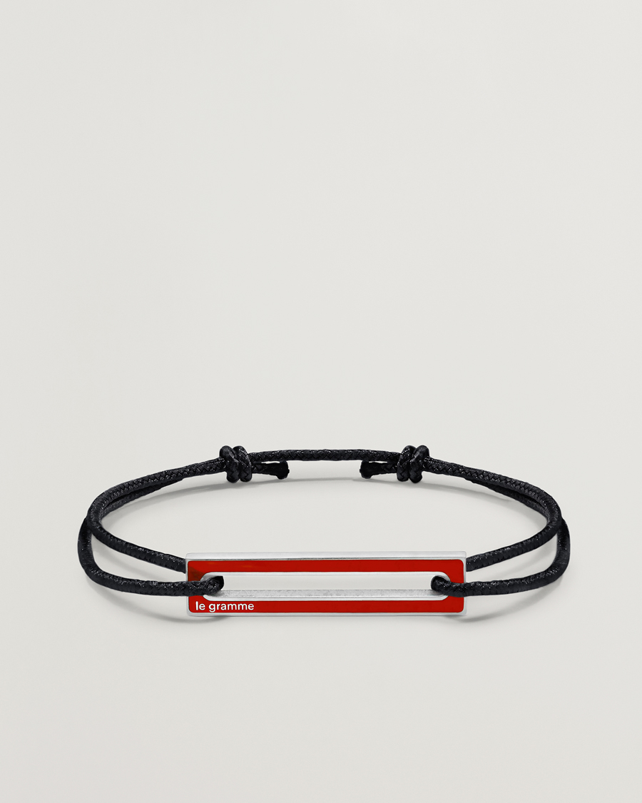 Herre | Smykker | LE GRAMME | Lacquered Cord Bracelet Red