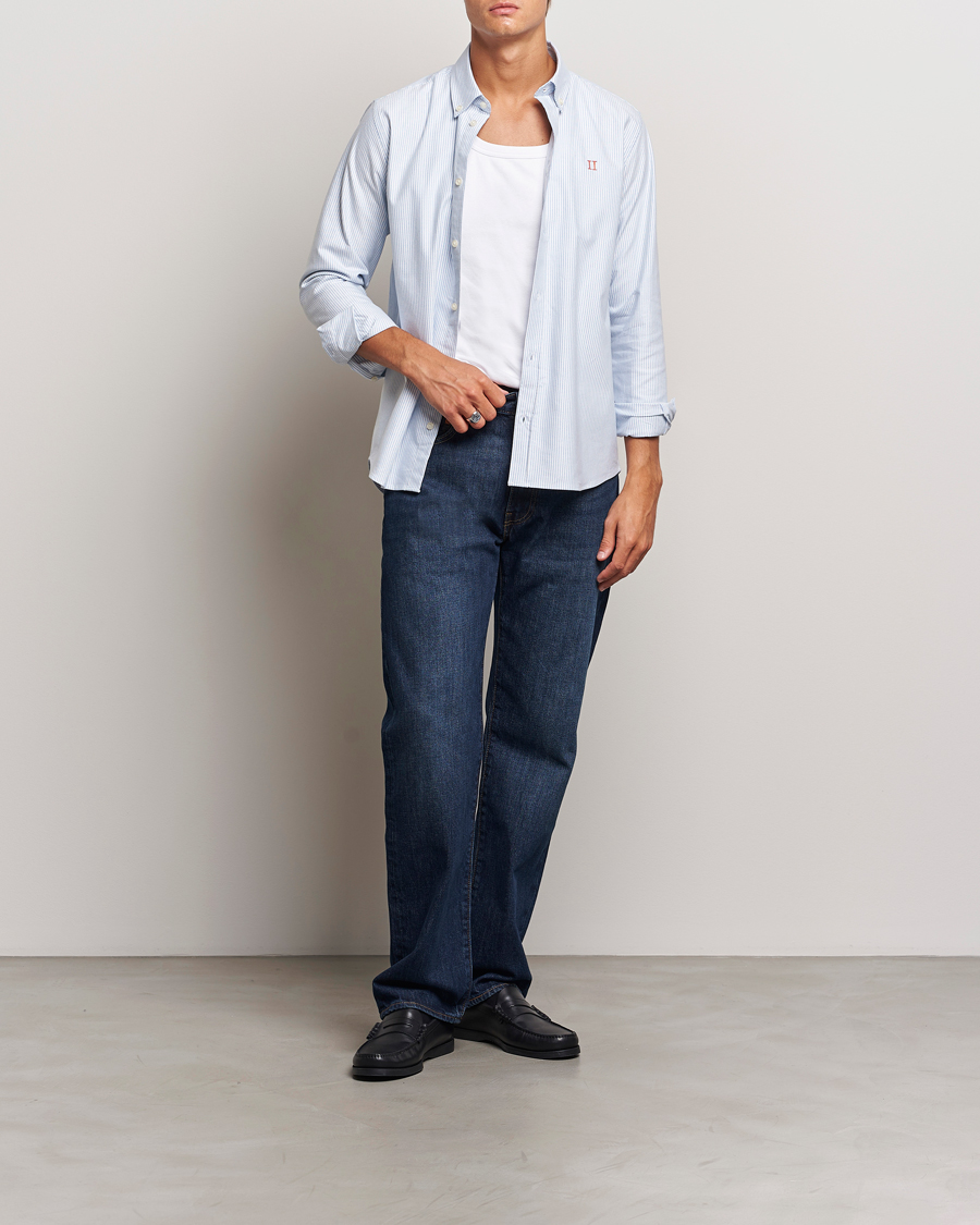 Herre | Skjorter | LES DEUX | Konrad Contrast Oxford Shirt Light Blue/White