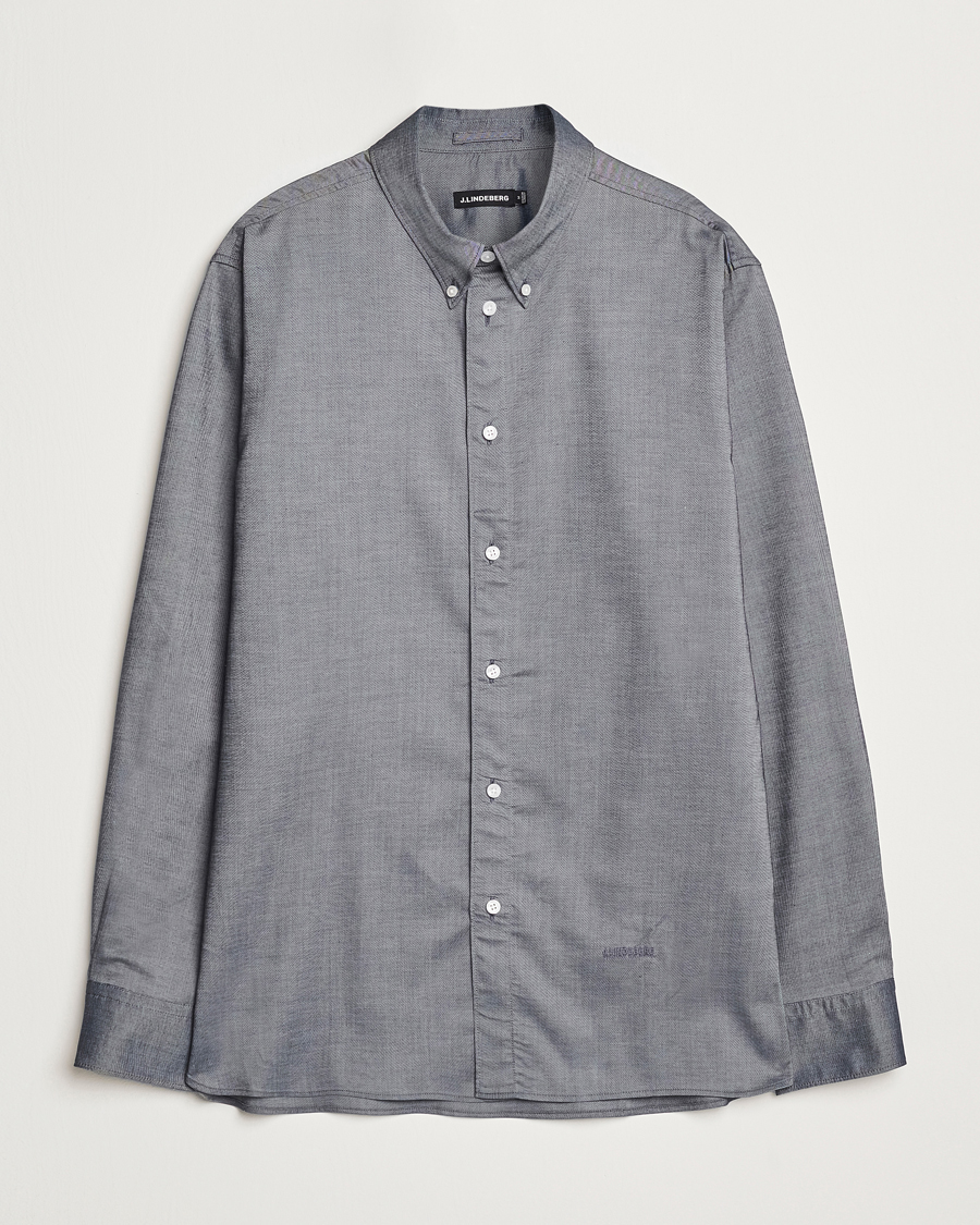 Herre | Skjorter | J.Lindeberg | Regular Stretch Oxford Shirt Navy