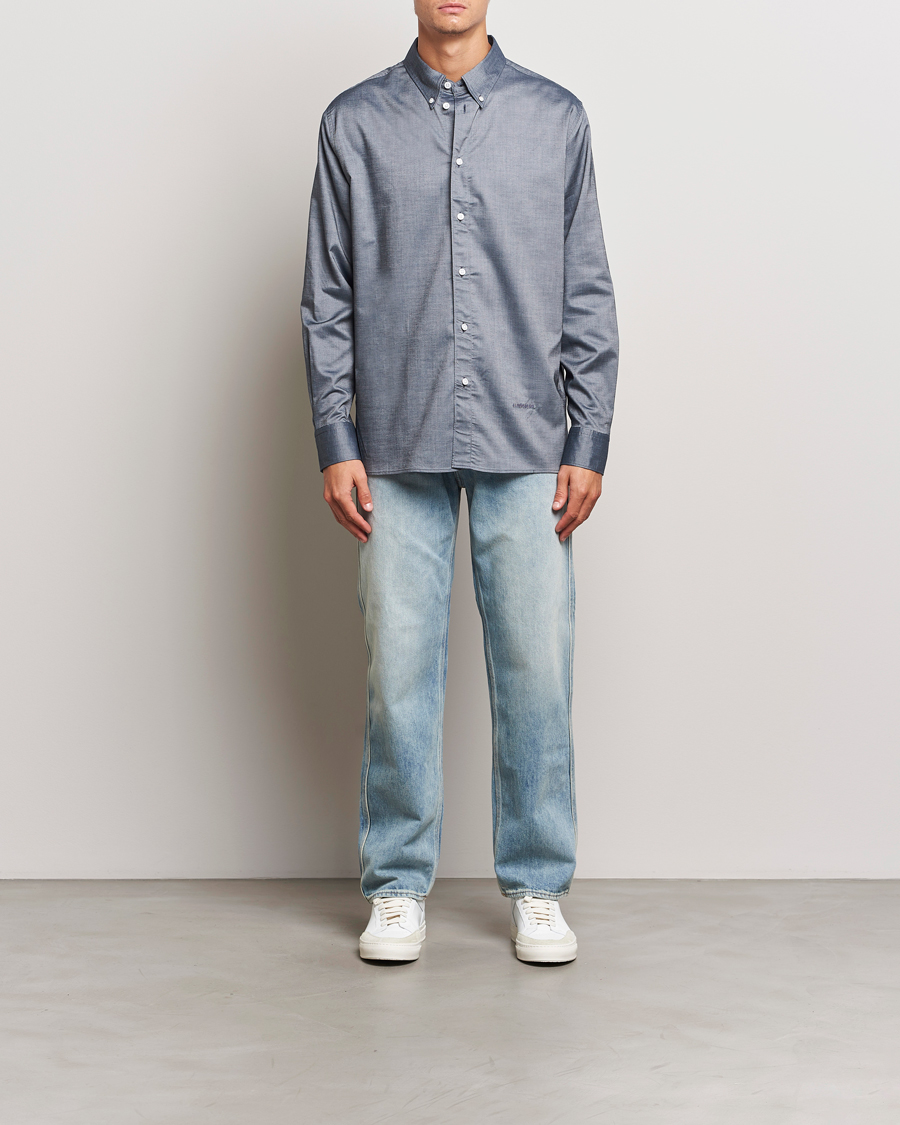 Herre | Skjorter | J.Lindeberg | Regular Stretch Oxford Shirt Navy