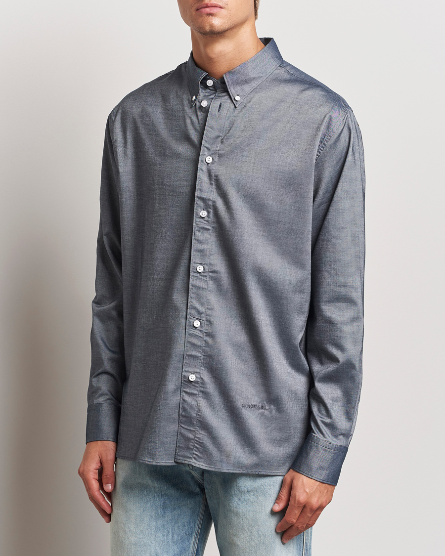 Herre | Skjorter | J.Lindeberg | Regular Stretch Oxford Shirt Navy