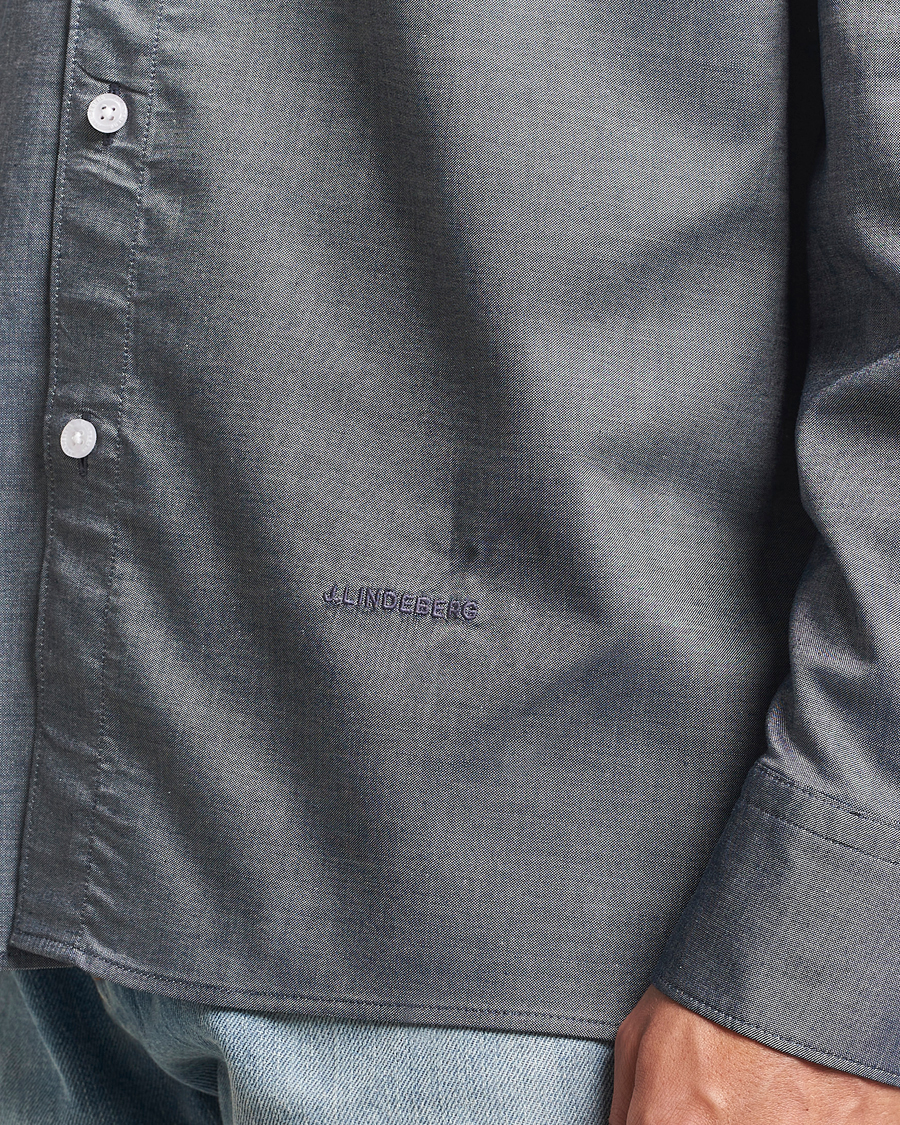 Herre | Skjorter | J.Lindeberg | Regular Stretch Oxford Shirt Navy