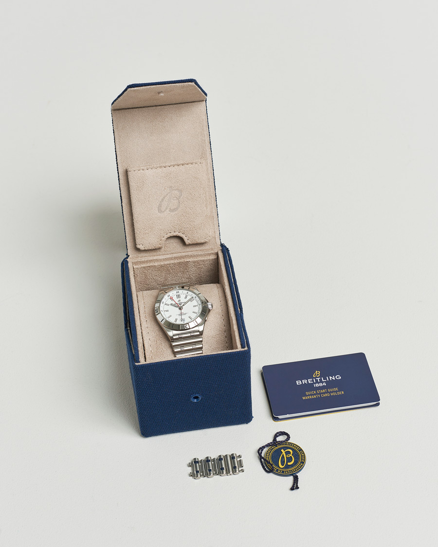 Herre | Breitling Pre-Owned Chronomat GMT A32398 Silver | Breitling Pre-Owned | Chronomat GMT A32398 Silver