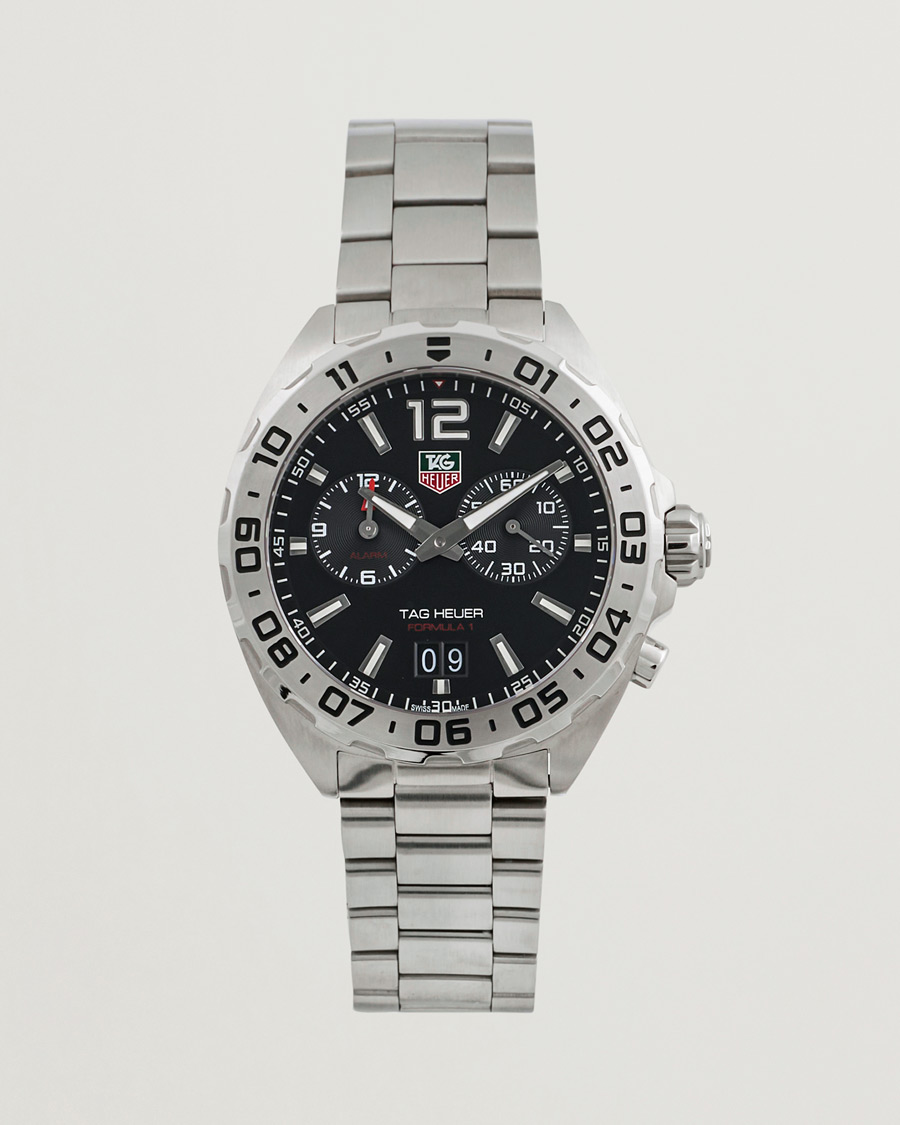 Herre | Tag Heuer Pre-Owned Formula 1 Alarm WAZ111A Silver | Tag Heuer Pre-Owned | Formula 1 Alarm WAZ111A Silver