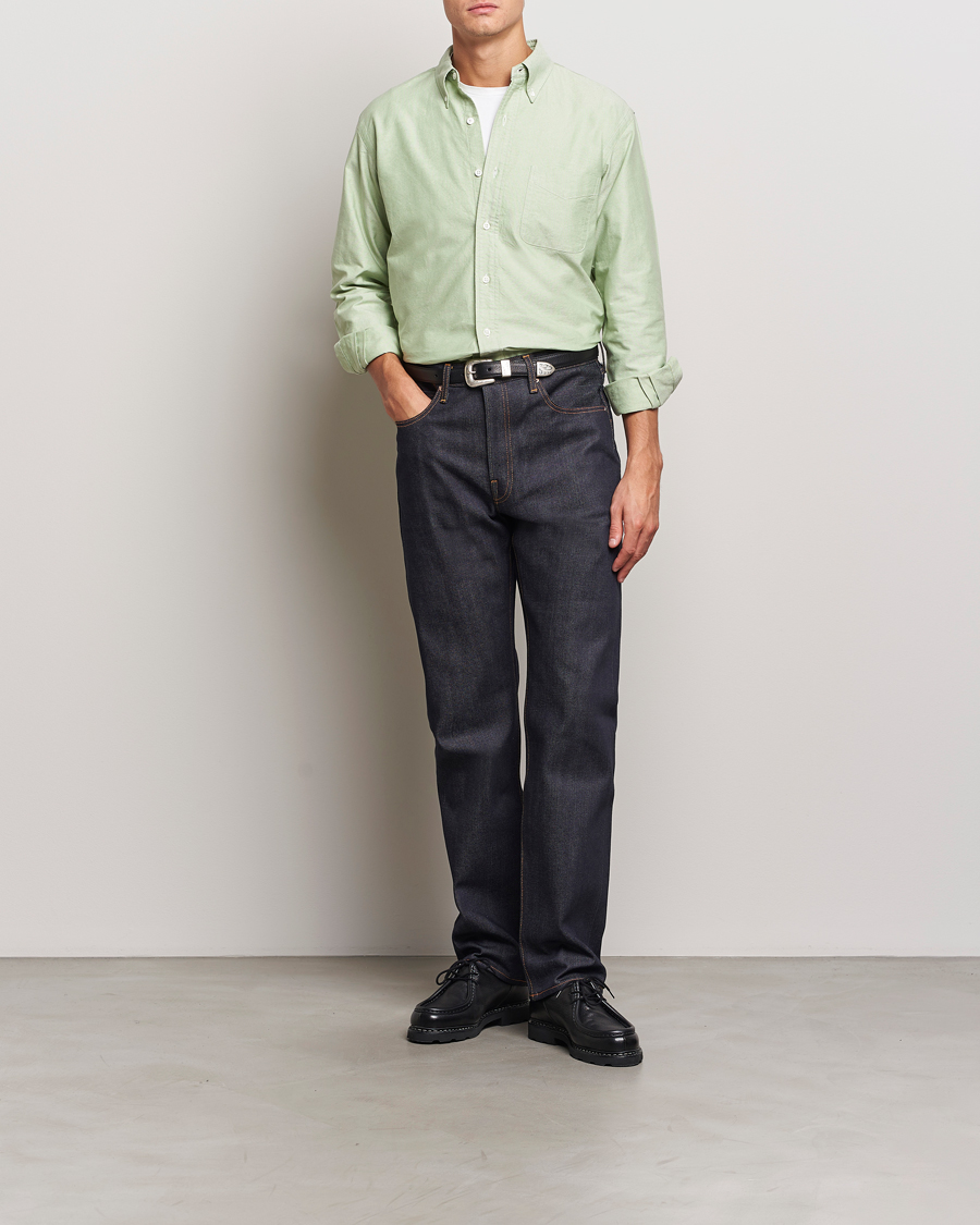Herre | Skjorter | Kamakura Shirts | Vintage Ivy Oxford Button Down Shirt Green
