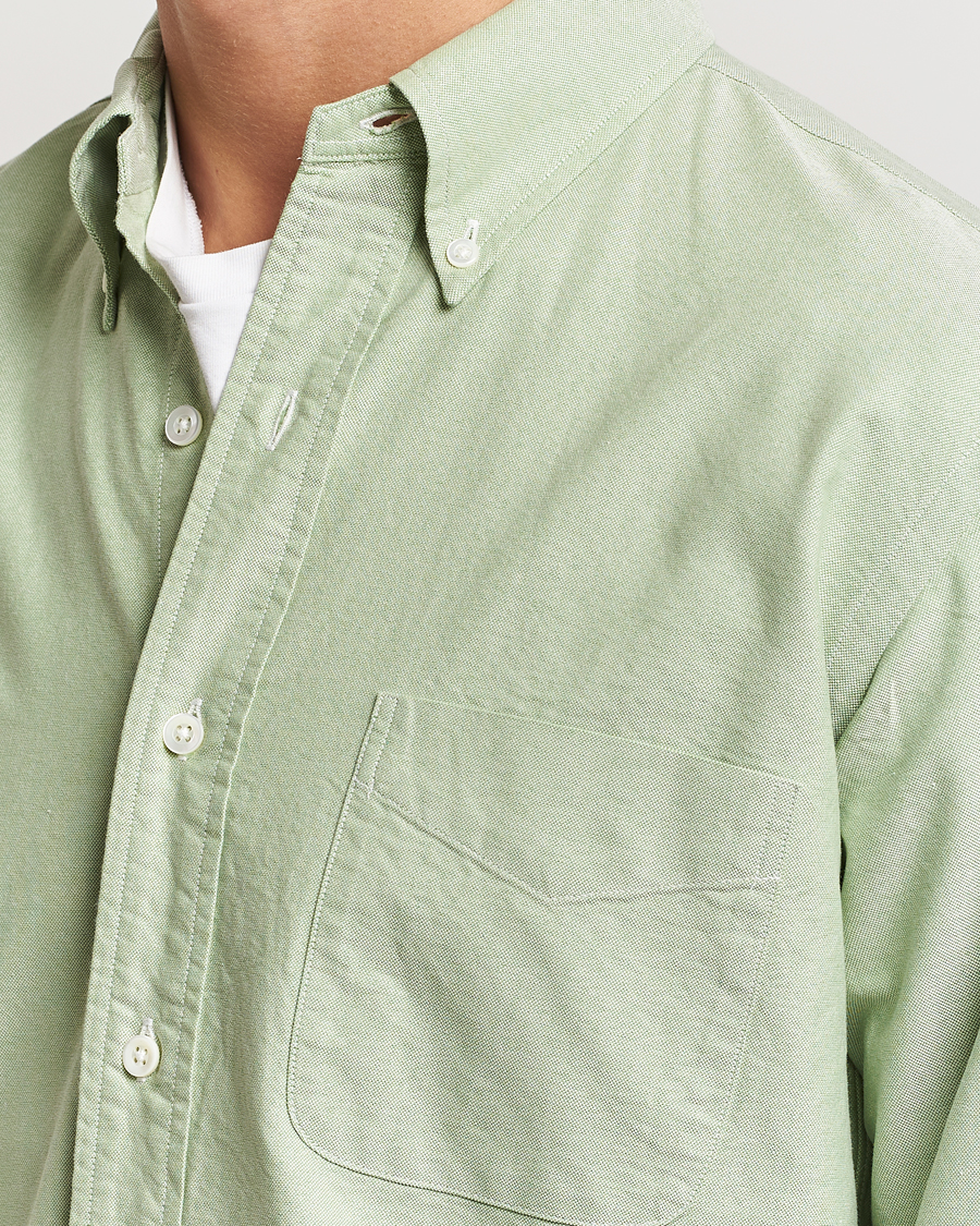 Herre | Skjorter | Kamakura Shirts | Vintage Ivy Oxford Button Down Shirt Green